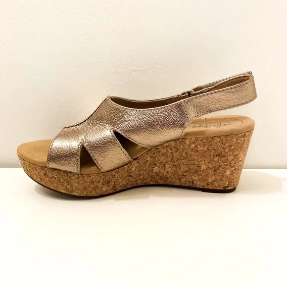 NWOB Clarks Annabel Bari Wedge Sandals - Picture 2 of 13
